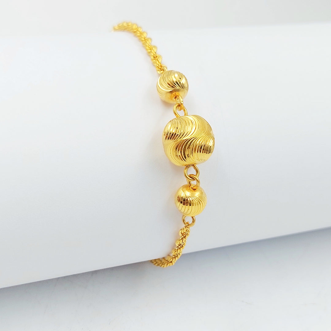 21K اسوارة مسبحة طابات-مجوهرات الشيخ سعيد-Saeed Jewelry 