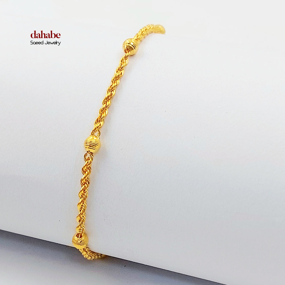 21K اسوارة جدل طابات-مجوهرات الشيخ سعيد-Saeed Jewelry 