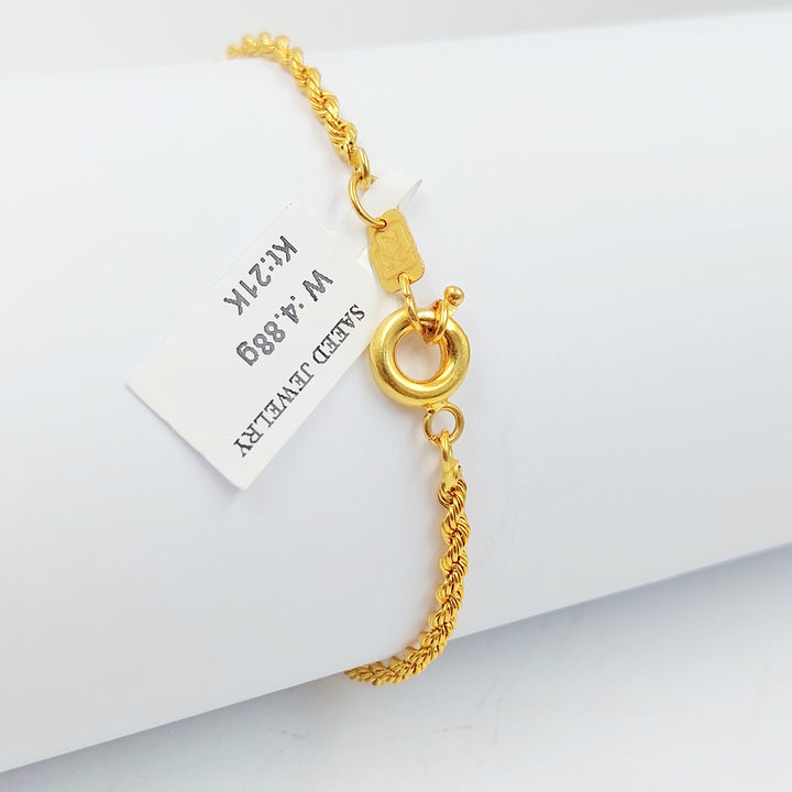 21K اسوارة مسبحة طابات-مجوهرات الشيخ سعيد-Saeed Jewelry 