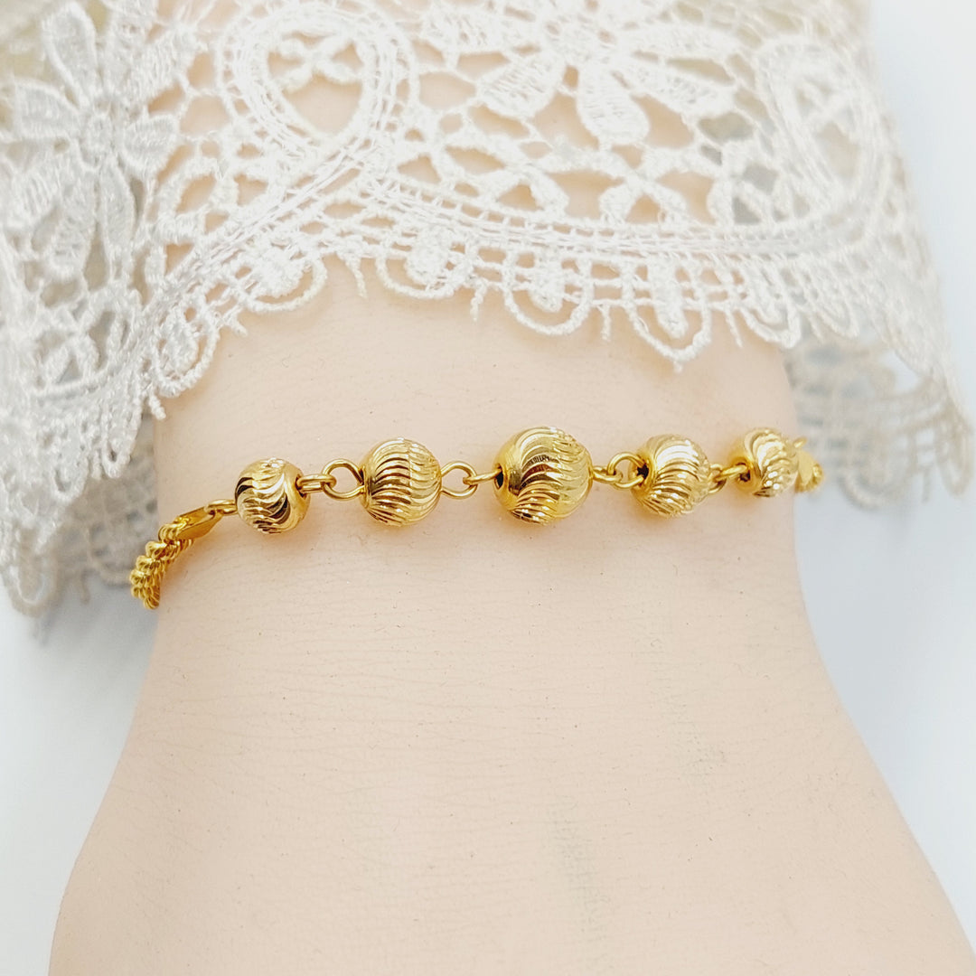 21K اسوارة طابات-مجوهرات الشيخ سعيد-Saeed Jewelry 