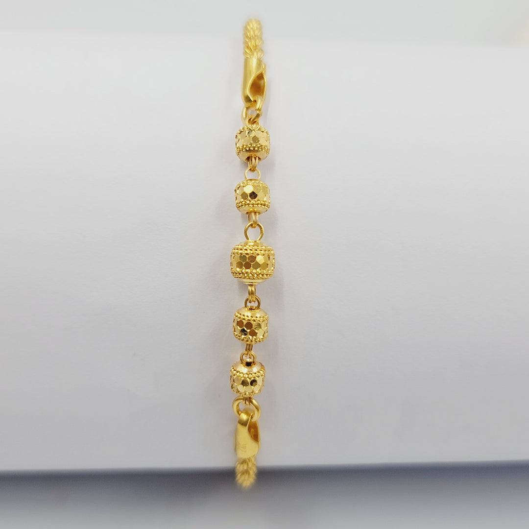 21K اسوارة مسبحة-مجوهرات الشيخ سعيد-Saeed Jewelry 