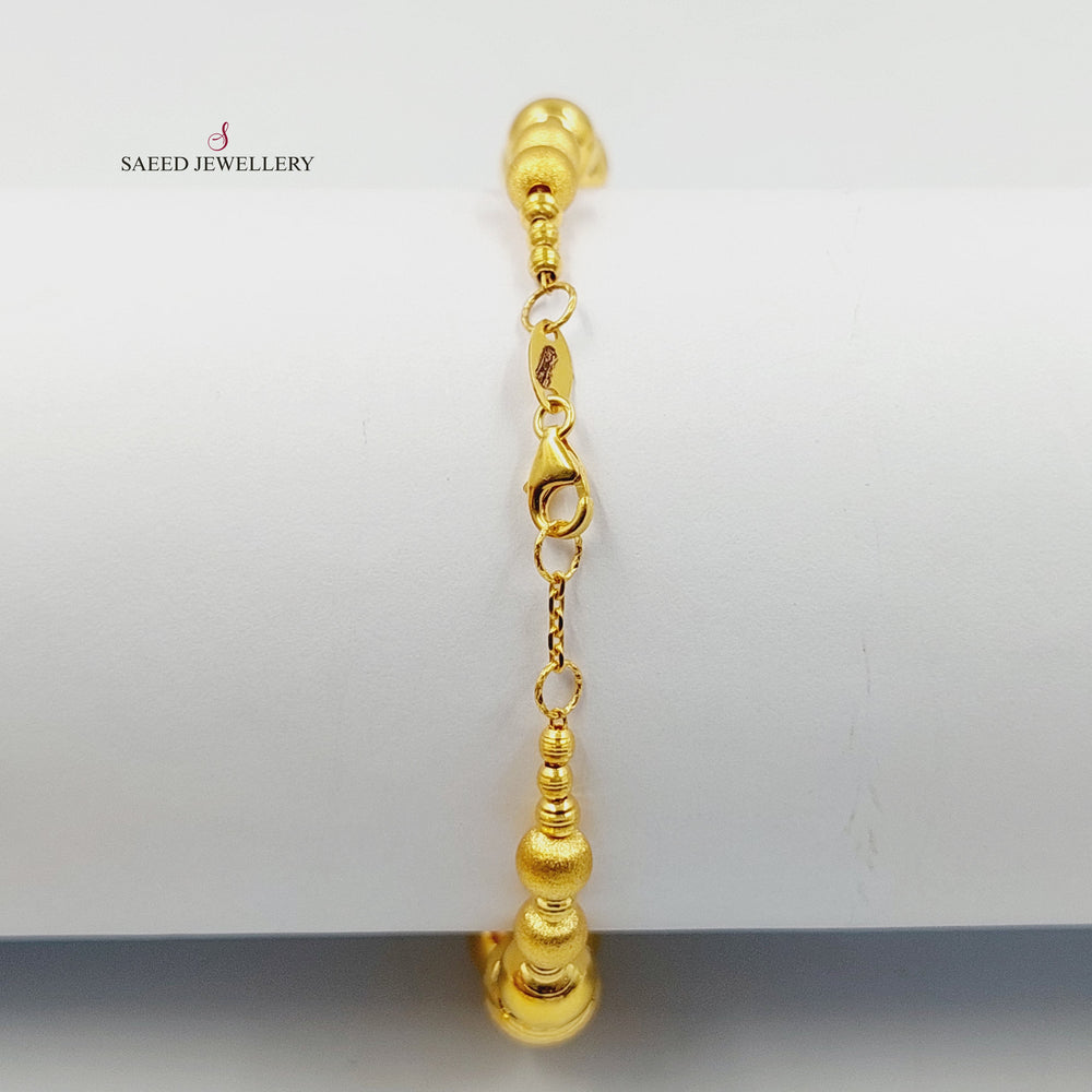 21K اسوارة مسبحة طابات-مجوهرات الشيخ سعيد-Saeed Jewelry 