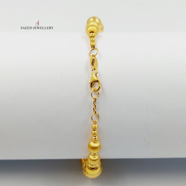 21K اسوارة مسبحة طابات-مجوهرات الشيخ سعيد-Saeed Jewelry 