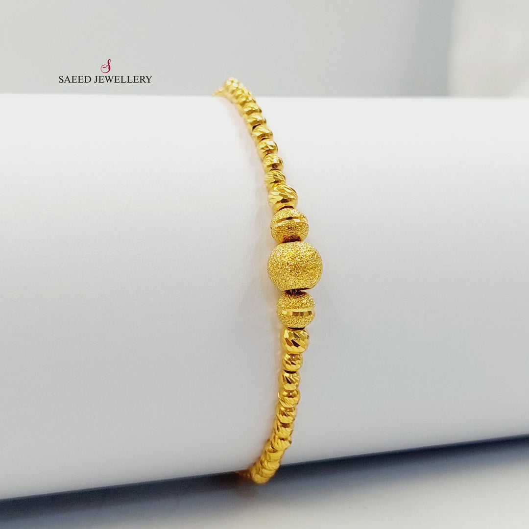 21K اسوارة مسبحة طابات-مجوهرات الشيخ سعيد-Saeed Jewelry 