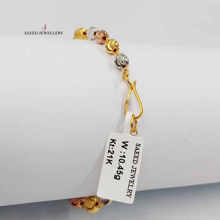 21K اسوارة طابات-مجوهرات الشيخ سعيد-Saeed Jewelry 