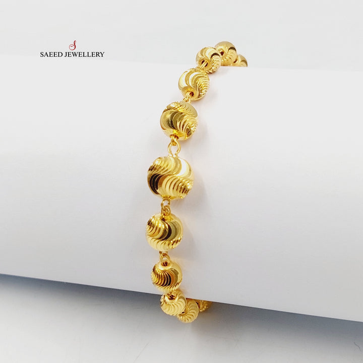 21K اسوارة مسبحة طابات-مجوهرات الشيخ سعيد-Saeed Jewelry 