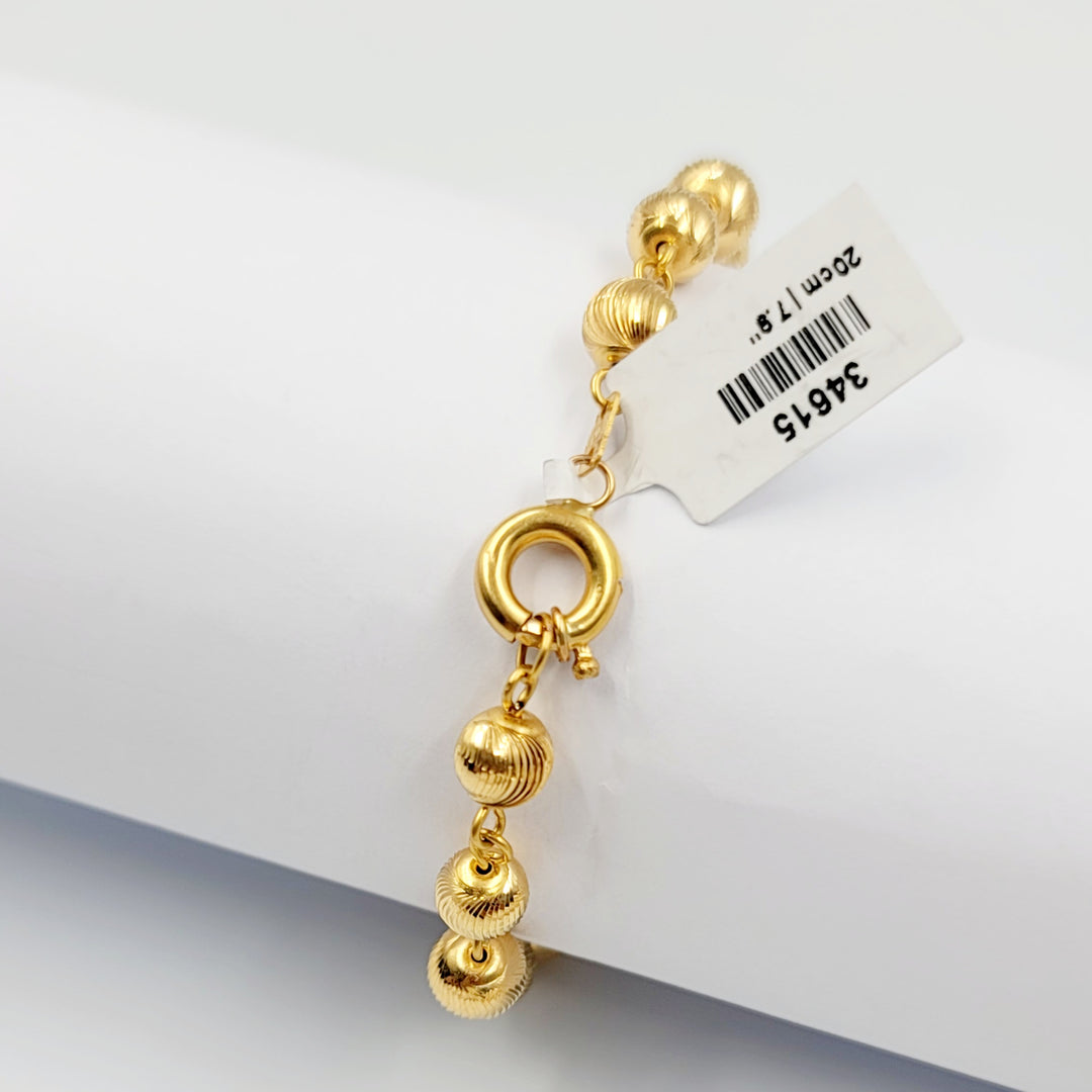 21K اسوارة مسبحة-مجوهرات الشيخ سعيد-Saeed Jewelry 