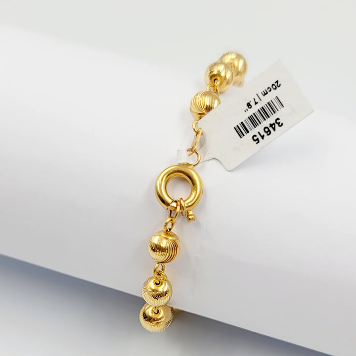 21K اسوارة مسبحة-مجوهرات الشيخ سعيد-Saeed Jewelry 