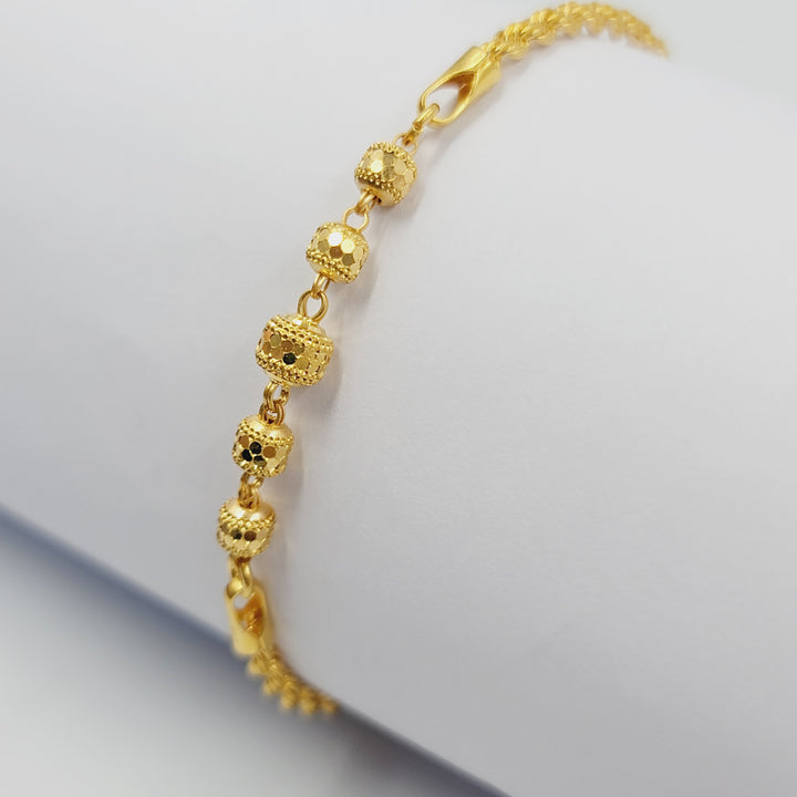 21K اسوارة مسبحة-مجوهرات الشيخ سعيد-Saeed Jewelry 