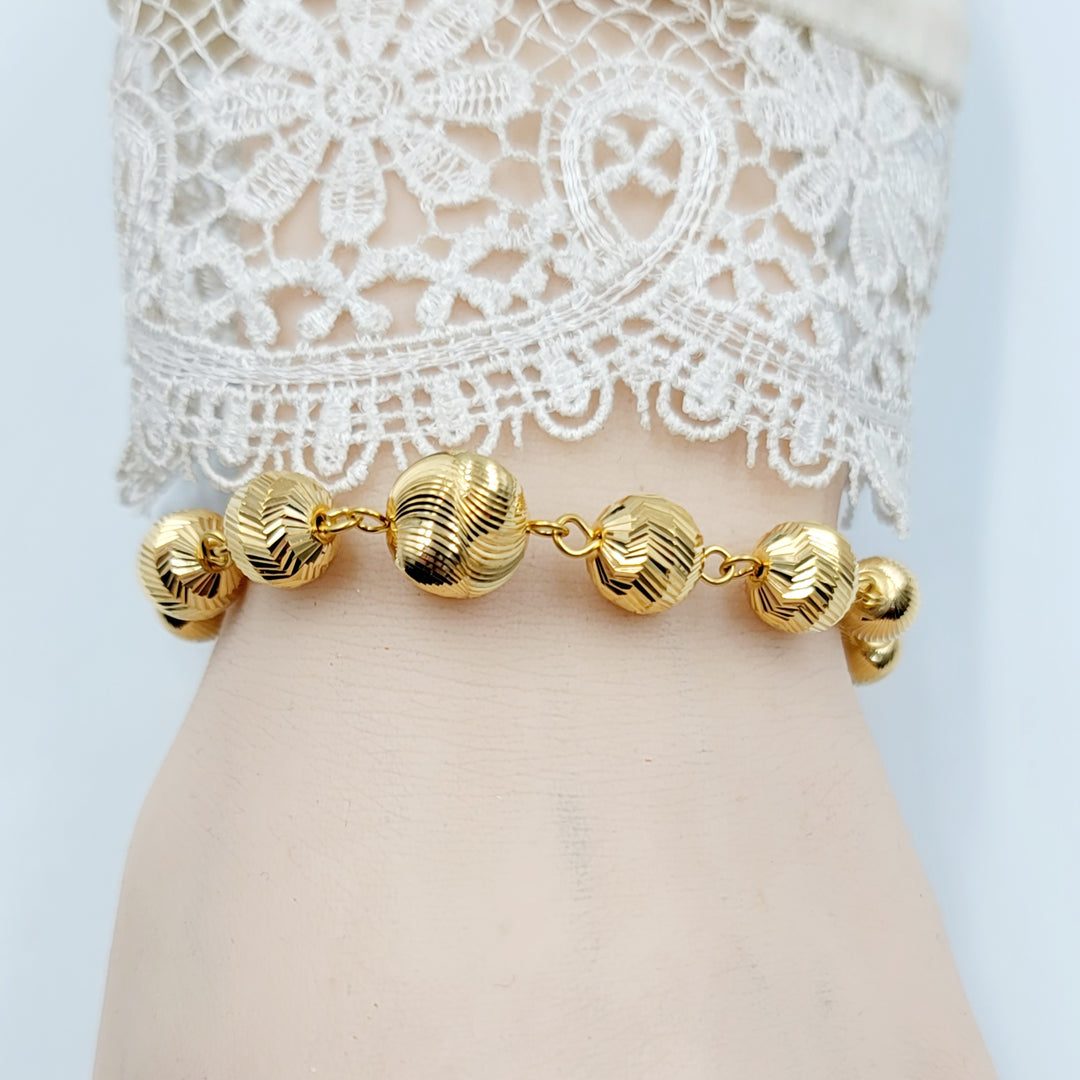 21K اسوارة مسبحة-مجوهرات الشيخ سعيد-Saeed Jewelry 