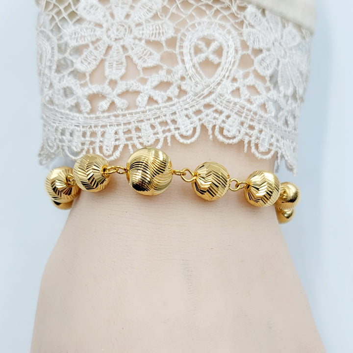 21K اسوارة مسبحة-مجوهرات الشيخ سعيد-Saeed Jewelry 