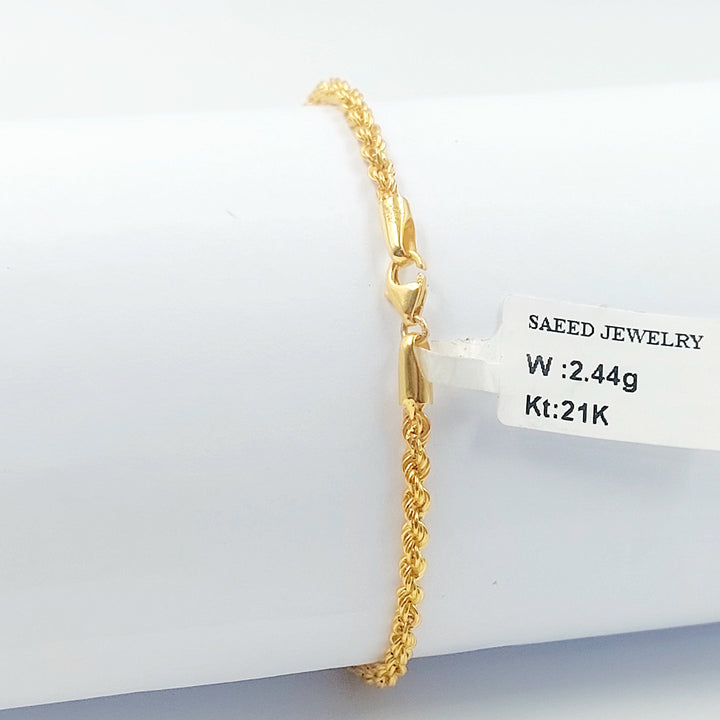 21K اسوارة جدل طابات-مجوهرات الشيخ سعيد-Saeed Jewelry 