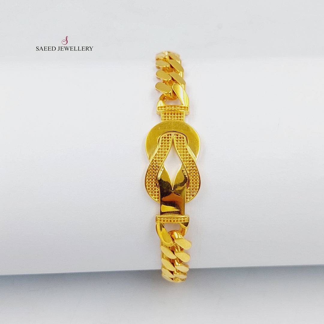 21K اسوارة جنزير حزام-مجوهرات الشيخ سعيد-Saeed Jewelry 