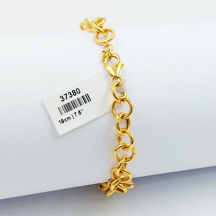 21K اسوارة جنزير فراشة-مجوهرات الشيخ سعيد-Saeed Jewelry 