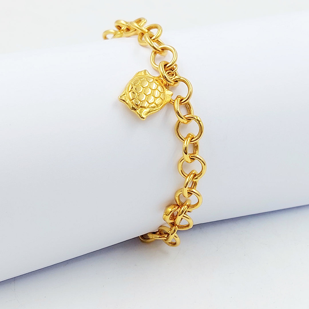 21K اسوارة جنزير فراشة-مجوهرات الشيخ سعيد-Saeed Jewelry 