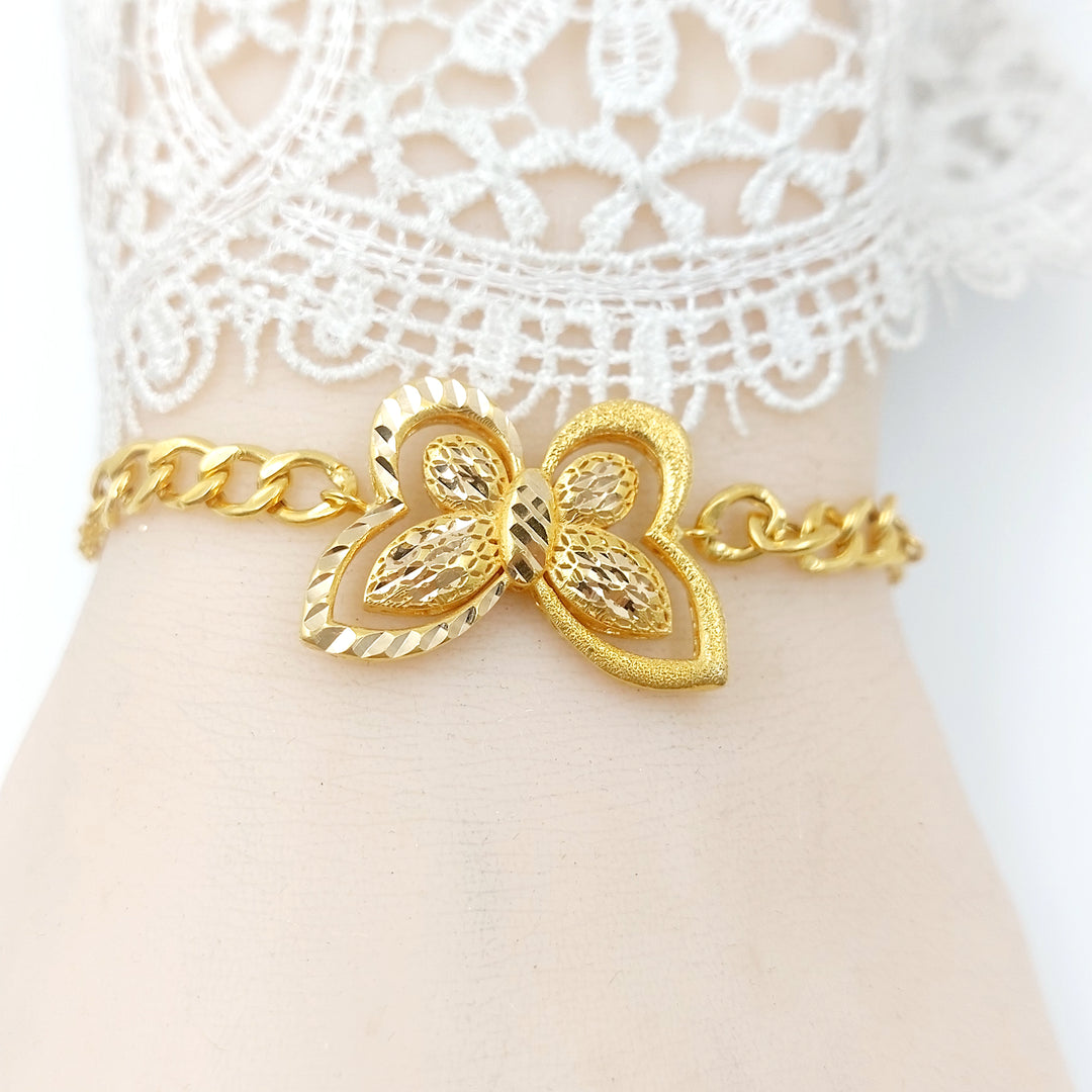 21K اسوارة فراشة-مجوهرات الشيخ سعيد-Saeed Jewelry 