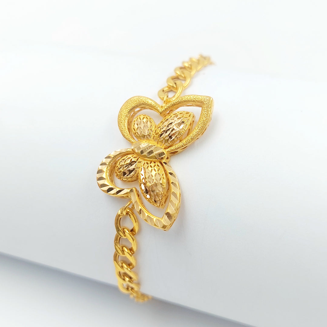 21K اسوارة فراشة-مجوهرات الشيخ سعيد-Saeed Jewelry 