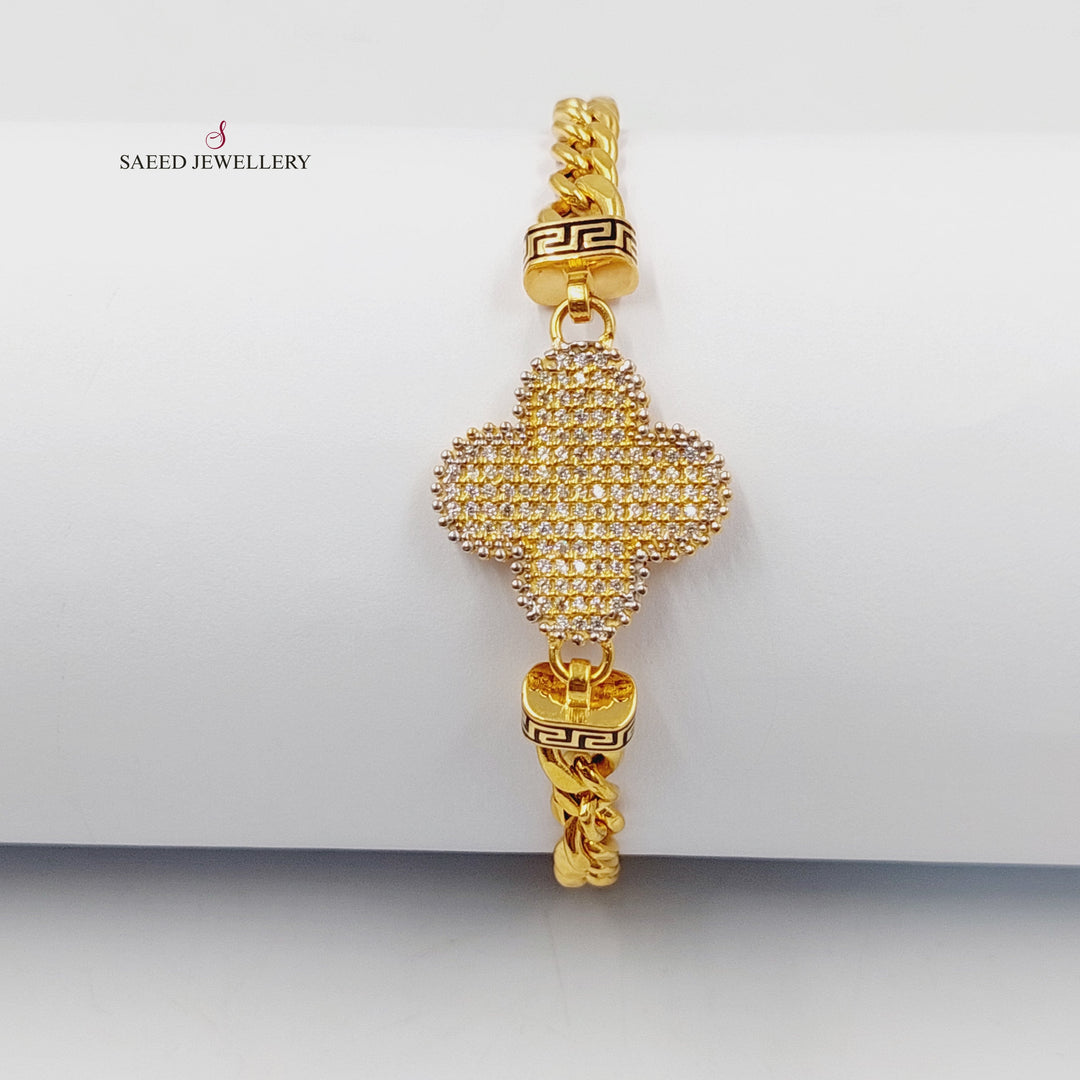 21K اسوارة وردة-مجوهرات الشيخ سعيد-Saeed Jewelry 