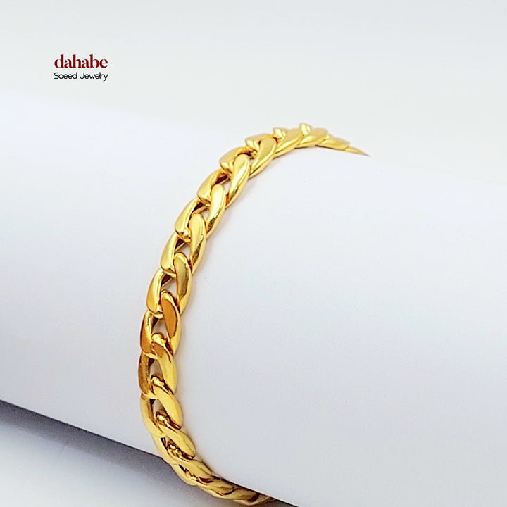 21K اسوارة جنزير-مجوهرات الشيخ سعيد-Saeed Jewelry 