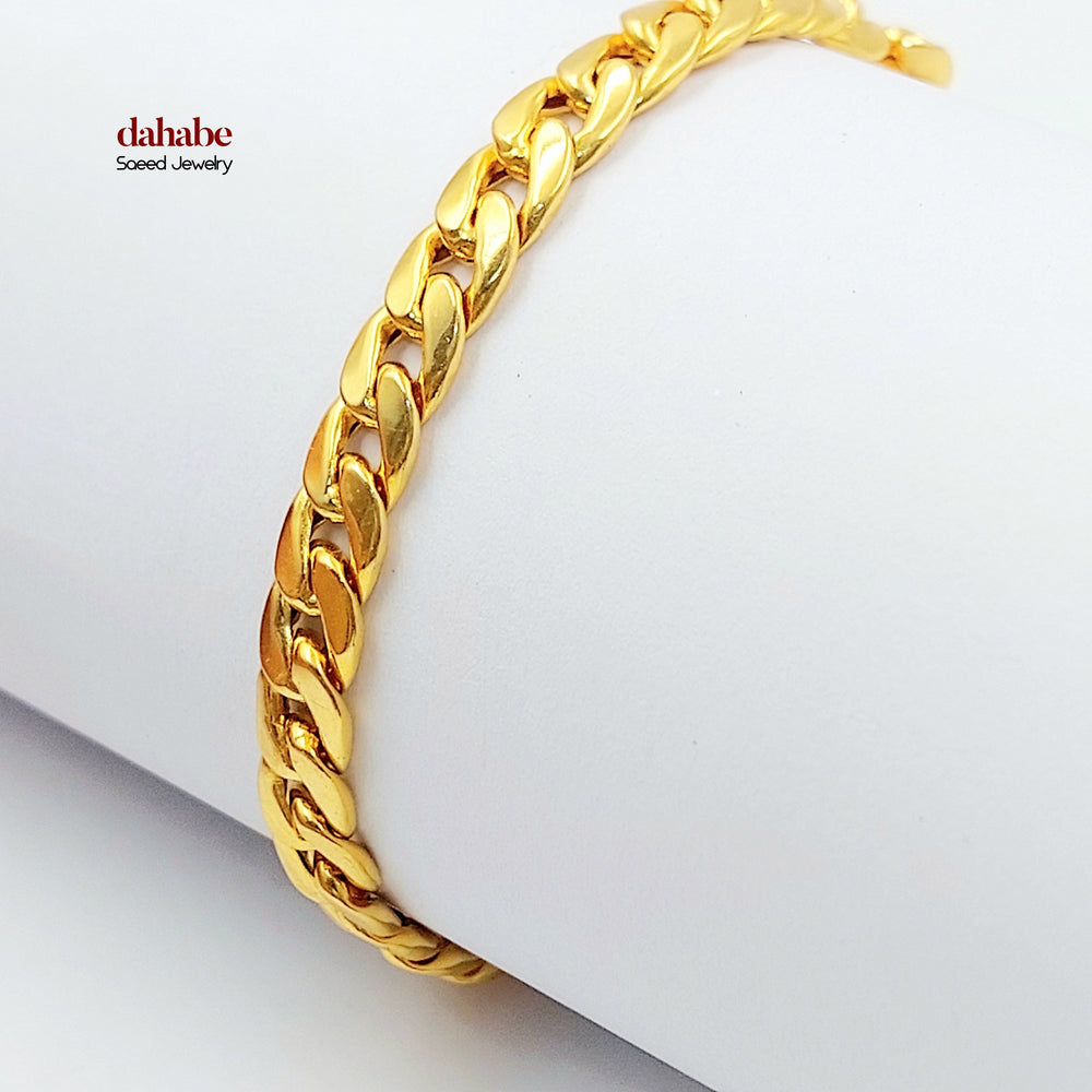 21K اسوارة جنزير-مجوهرات الشيخ سعيد-Saeed Jewelry 