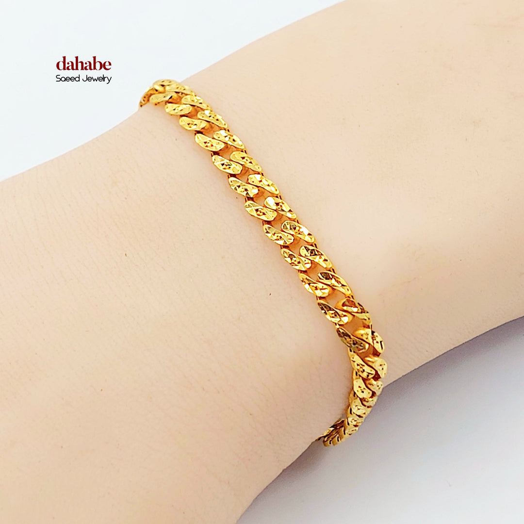 21K اسوارة جنزير-مجوهرات الشيخ سعيد-Saeed Jewelry 