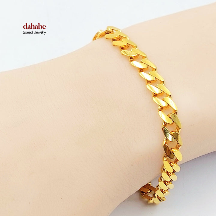 21K اسوارة جنزير-مجوهرات الشيخ سعيد-Saeed Jewelry 