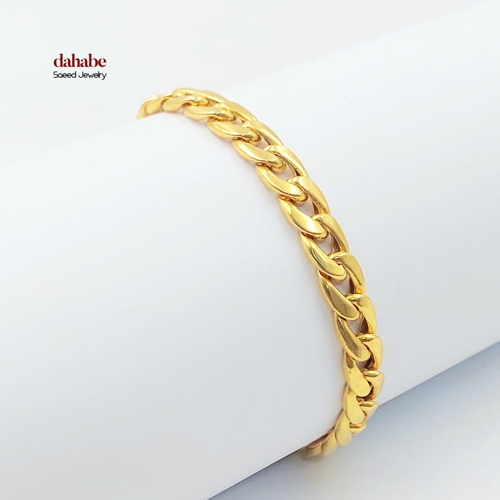 21K اسوارة جنزير-مجوهرات الشيخ سعيد-Saeed Jewelry 