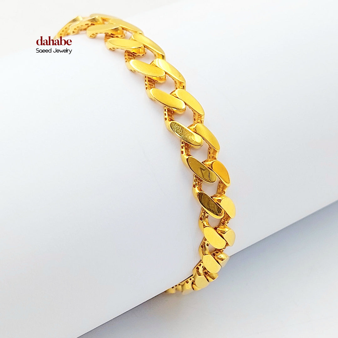 21K اسوارة جنزير-مجوهرات الشيخ سعيد-Saeed Jewelry 