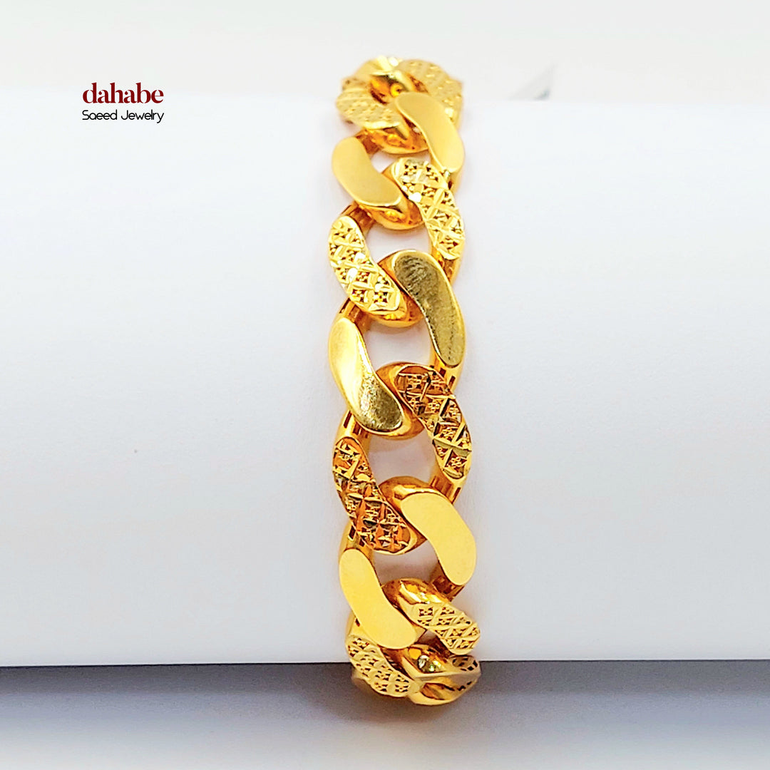 21K اسوارة جنزير-مجوهرات الشيخ سعيد-Saeed Jewelry 