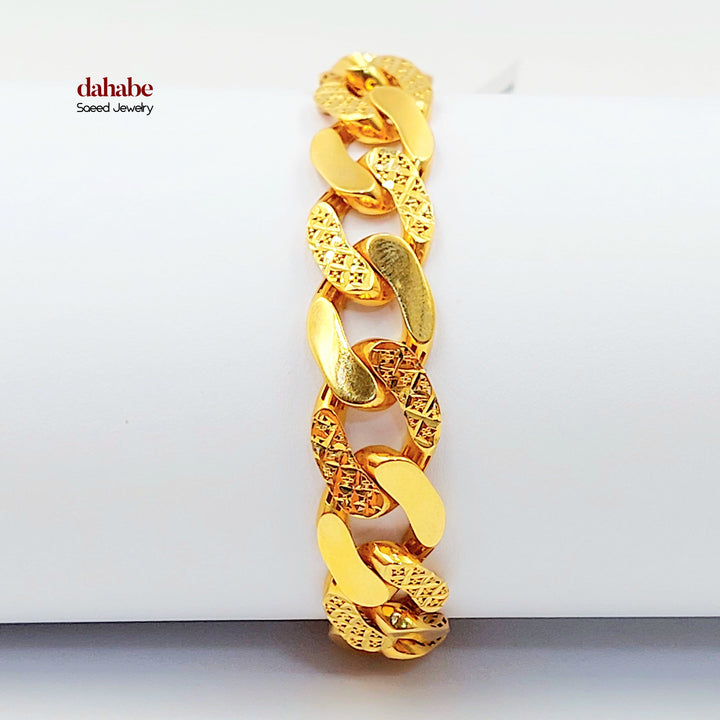 21K اسوارة جنزير-مجوهرات الشيخ سعيد-Saeed Jewelry 