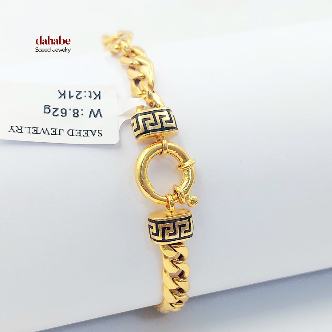 21K اسوارة جنزير-مجوهرات الشيخ سعيد-Saeed Jewelry 