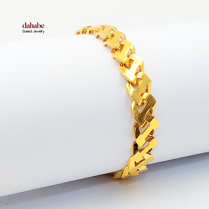 21K اسوارة جنزير-مجوهرات الشيخ سعيد-Saeed Jewelry 