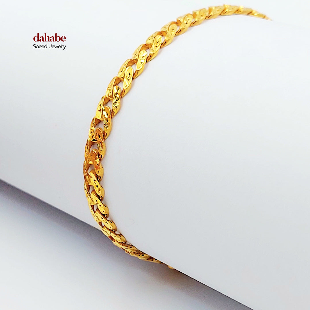 21K اسوارة جنزير-مجوهرات الشيخ سعيد-Saeed Jewelry 