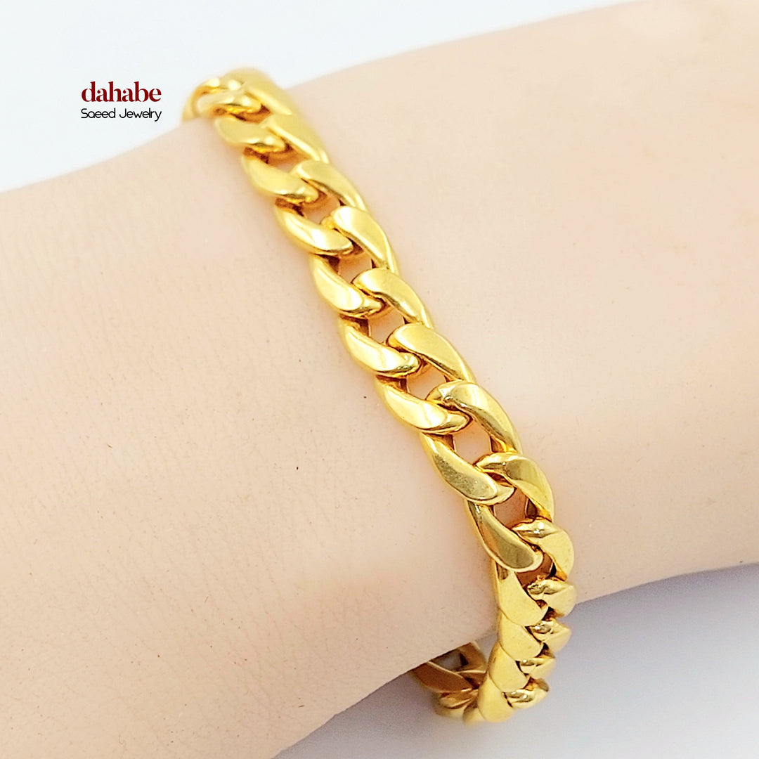 21K اسوارة جنزير-مجوهرات الشيخ سعيد-Saeed Jewelry 