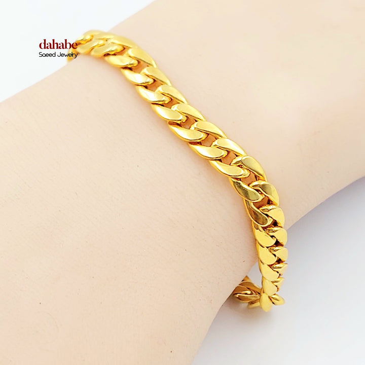 21K اسوارة جنزير-مجوهرات الشيخ سعيد-Saeed Jewelry 