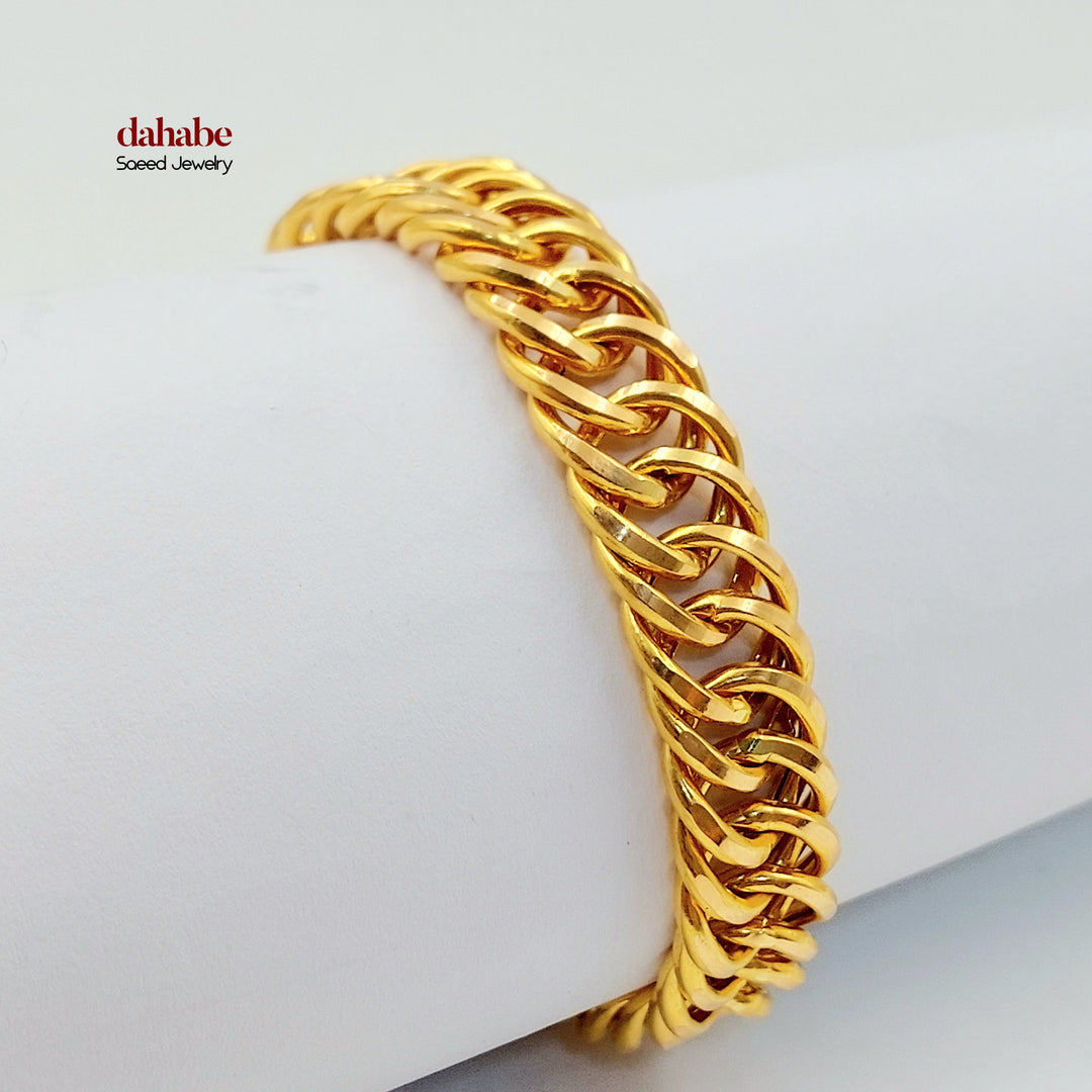 21K اسوارة جنزير-مجوهرات الشيخ سعيد-Saeed Jewelry 