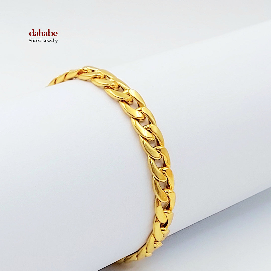 21K اسوارة جنزير-مجوهرات الشيخ سعيد-Saeed Jewelry 