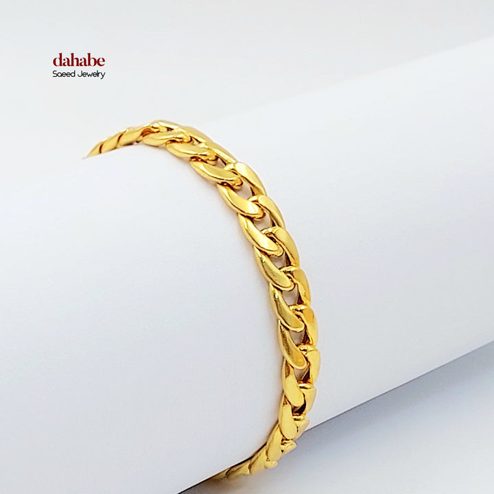 21K اسوارة جنزير-مجوهرات الشيخ سعيد-Saeed Jewelry 