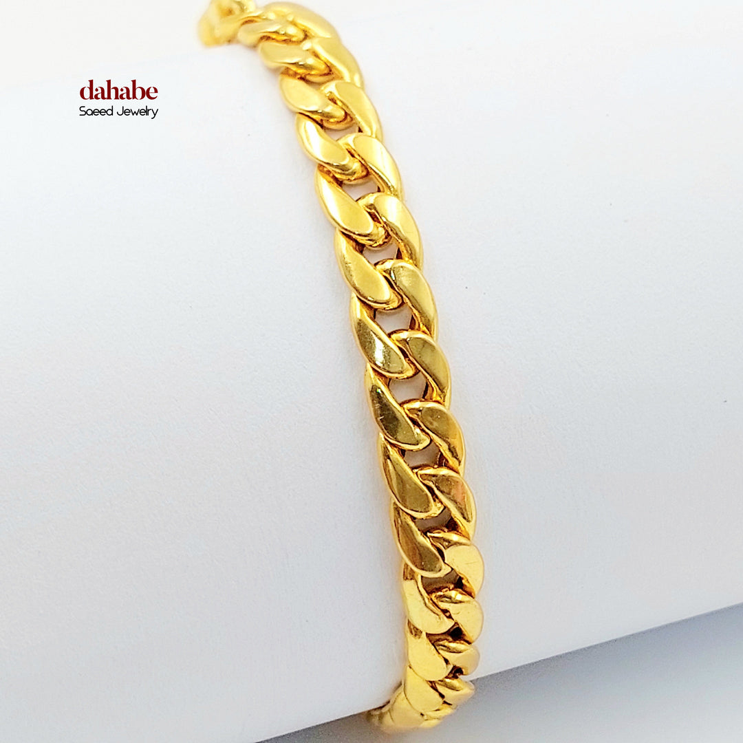 21K اسوارة جنزير-مجوهرات الشيخ سعيد-Saeed Jewelry 