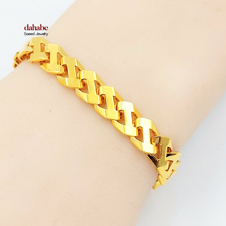 21K اسوارة جنزير-مجوهرات الشيخ سعيد-Saeed Jewelry 