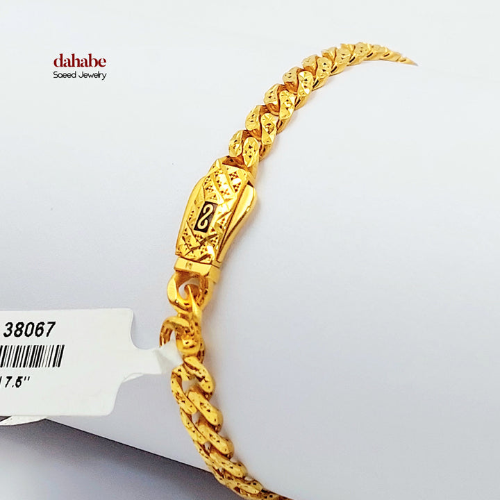 21K اسوارة جنزير-مجوهرات الشيخ سعيد-Saeed Jewelry 