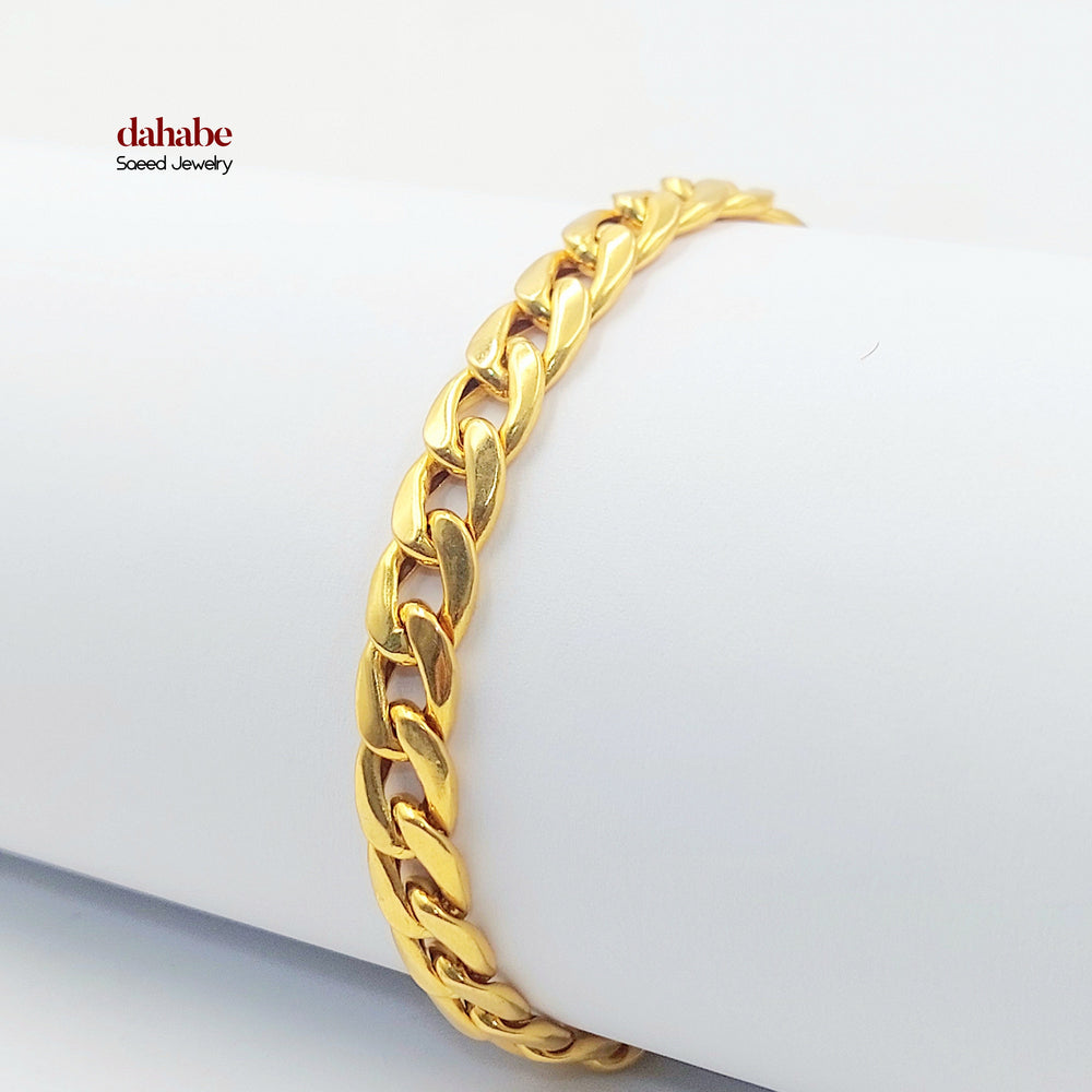 21K اسوارة جنزير-مجوهرات الشيخ سعيد-Saeed Jewelry 