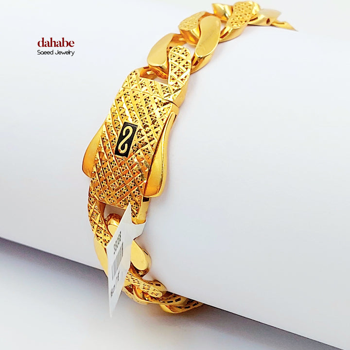 21K اسوارة جنزير-مجوهرات الشيخ سعيد-Saeed Jewelry 