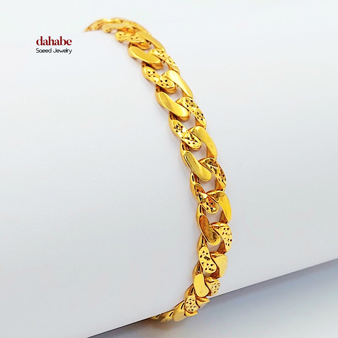 21K اسوارة جنزير-مجوهرات الشيخ سعيد-Saeed Jewelry 