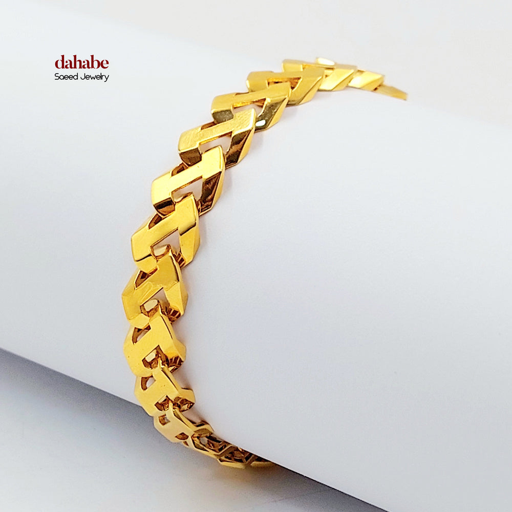 21K اسوارة جنزير-مجوهرات الشيخ سعيد-Saeed Jewelry 