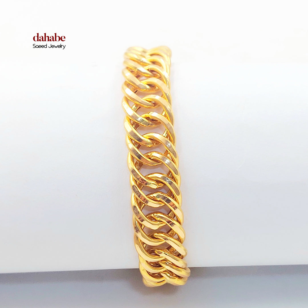21K اسوارة جنزير-مجوهرات الشيخ سعيد-Saeed Jewelry 