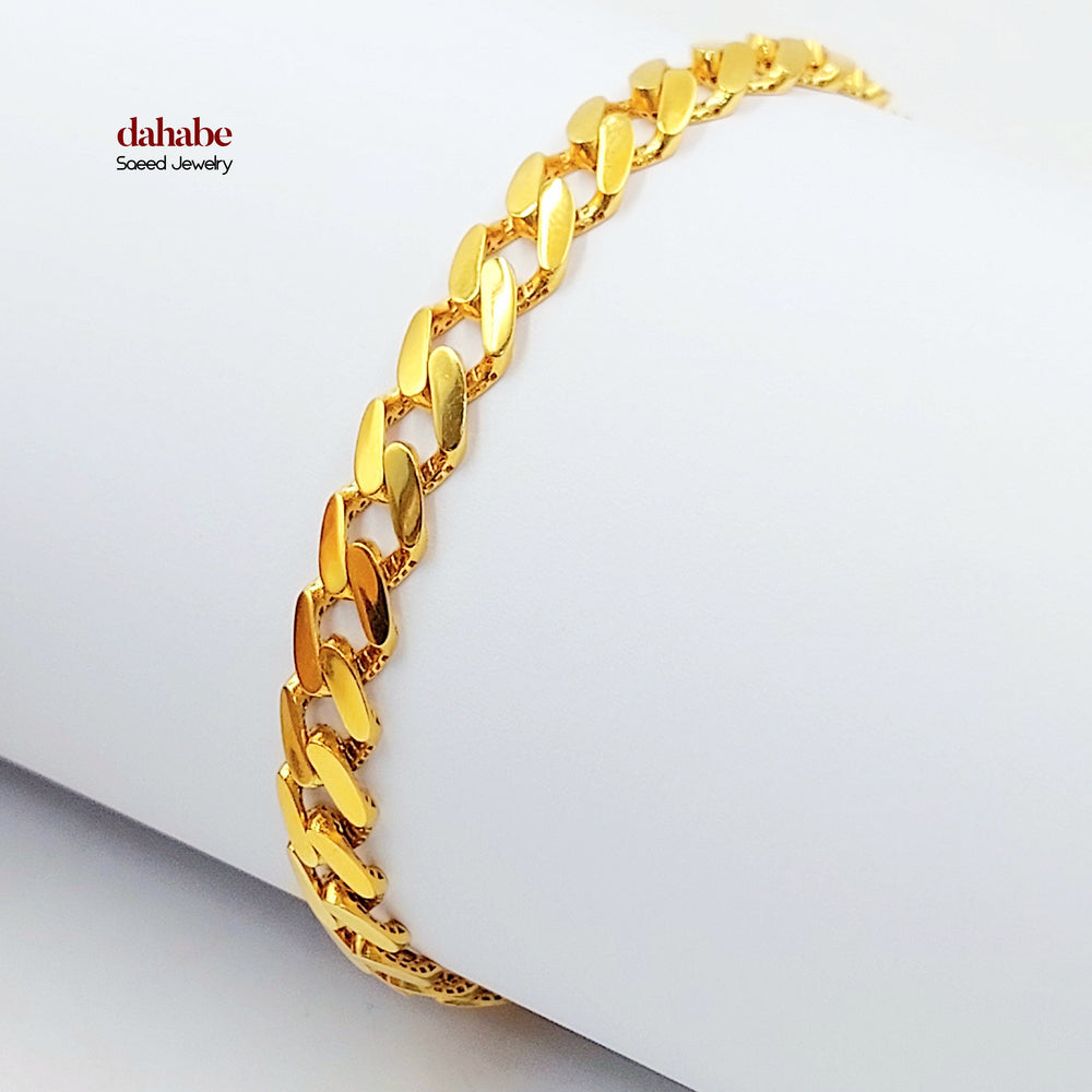 21K اسوارة جنزير-مجوهرات الشيخ سعيد-Saeed Jewelry 