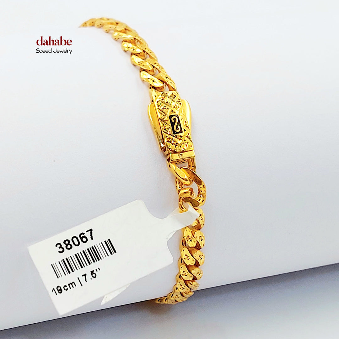 21K اسوارة جنزير-مجوهرات الشيخ سعيد-Saeed Jewelry 