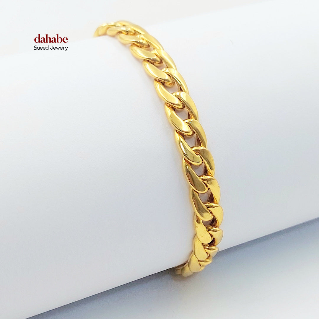 21K اسوارة جنزير-مجوهرات الشيخ سعيد-Saeed Jewelry 