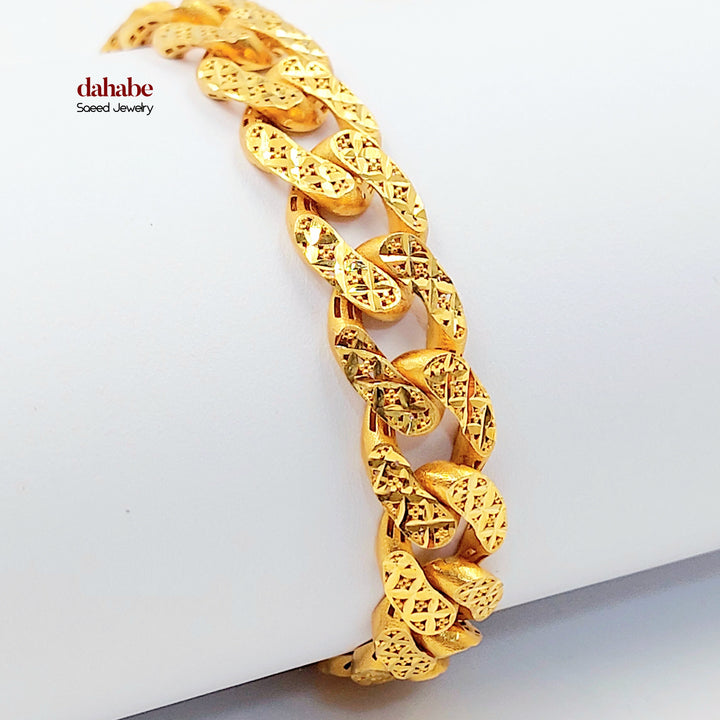 21K اسوارة جنزير-مجوهرات الشيخ سعيد-Saeed Jewelry 